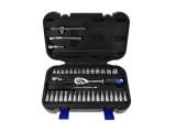 Set cheie cu clichet + socluri 1/4&quot; 38 piese, Geko G10152