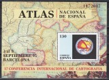 Spania 1995 - Conferința Internațională de Cartografie, Barcelona, Colita, MNH, Nestampilat