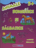 Animale domestice și sălbatice 5+. Carte de colorat cu abțibilduri - Paperback brosat - Cristina Stroescu - Trend