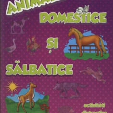 Animale domestice și sălbatice 5+. Carte de colorat cu abțibilduri - Paperback brosat - Cristina Stroescu - Trend