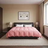 vidaXL Duvet de iarnă Patos Roz 220 x 260 cm Microfibră 42026119