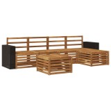 vidaXL Set de canapele de exterior 6 pcs natural 3384270