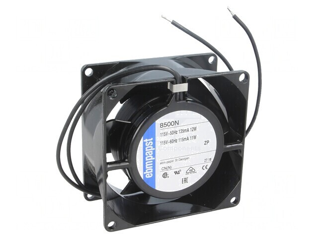 Ventilator AC Axial 115V 80x80x38mm 61m3/h 34dBA 60Hz
