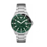 Emporio Armani Mario Ceas Barbatesc 42mm cu Baterie cu Brățară Metalică Argintie AR11338