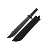 Sabie de vanatoare DEPOX&reg;, Ninja Blade, maner metal, 50 cm, negru, teaca inclusa