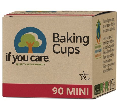 Hartie de copt briose nealbita, fara clor, compostabila, 90 buc., MINI, If You Care