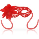 Ohmama Masks-Masca Venețiană cu Dantelă și Floare Roșie