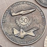 SV * Medalia * Semicentenar REGIMENTUL 172 AVIATIE VANATOARE REACTIVA - GRUPUL 57 AVIATIE VANATOARE * RARA ! ! !