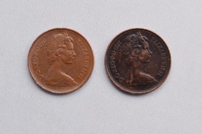 Rare Vinatge 2 New Pence 1971 foto