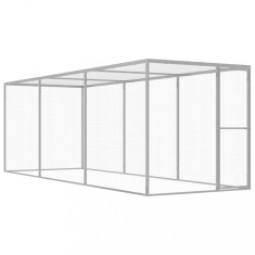 vidaXL Cușcă pentru pisici, 4,5 x 1,5 x 1,5 m, oțel galvanizat