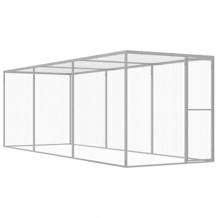 vidaXL Cușcă pentru pisici, 4,5 x 1,5 x 1,5 m, oțel galvanizat