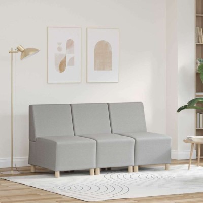Unitate Sofa Modulară Fără Brațe 3 pcs Gri de nor foto