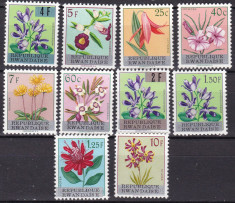 Rwanda 1963 flori MI 13-22 MNH foto
