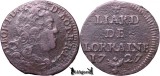 1727, Liard - Leopold I - Ducatul Lorenei (superioare) - var. fără punct, Europa