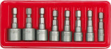 Set 8 tubulare cu prindere bit 13 mm CrV VOREL