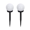 Set 2 lampi solare led, flippy, forma sferica, tip glob, diametru 10 cm, alb rece