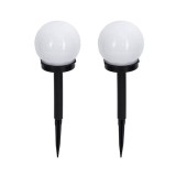 Set 2 Lampi Solare LED Flippy Glob 10cm, Alb Cald, Gradina, Exterior