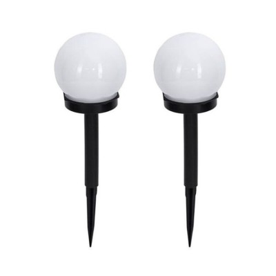 Set 2 lampi solare led, flippy, forma sferica, tip glob, diametru 10 cm, alb rece foto