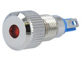 Lumină de Control LED Portocalie 12V &Oslash;8mm IP67 Alamă