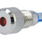 Lumină de Control LED Portocalie 12V &Oslash;8mm IP67 Alamă