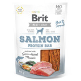 Brit Jerky Salmon Protein Bar, recompense c&acirc;ini, Batoane proteice Somon, 80g