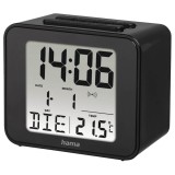 Ceas Hama Cube, Termometru, Alarma, Negru