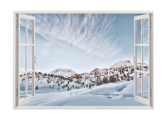 Autocolant decorativ, Fereastra, Natura si peisaje, Multicolor, 85 cm, 2491ST foto