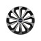 Set 4 Capace Roti 15 inchi (R15) Fame Gri-Negru, Compatibile Cu Volvo
