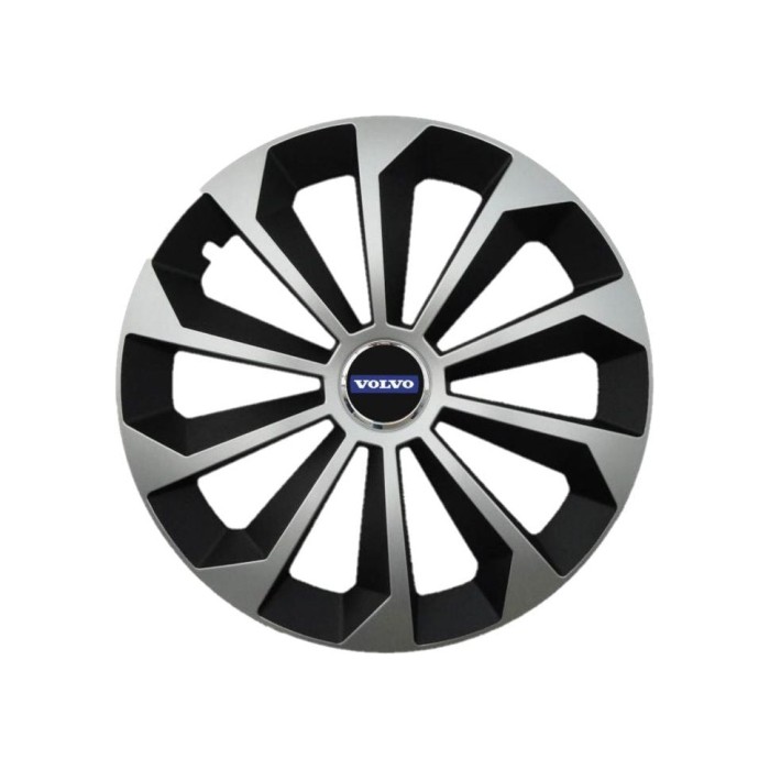 Set 4 Capace Roti 15 inchi (R15) Fame Gri-Negru, Compatibile Cu Volvo