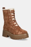 MICHAEL Michael Kors botine Blake femei, culoarea maro, cu platforma, izolat, 40F4BKFE5S.230