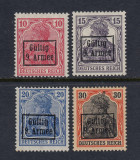 Cumpara ieftin ROMANIA 1918 OCUPATIA GERMANA SUPRATIPAR GULTIG 9 ARMEE SERIE COMPLETA MNH/MH, Nestampilat