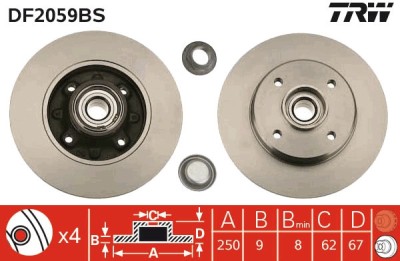 TRW DF2059BS Disc frana foto