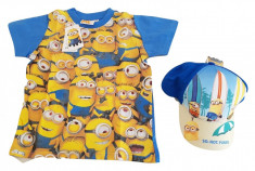 SET !! Tricou + Sapca MINIONS !! 9-10 ani !! Produs ORIGINAL !! foto