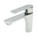 Baterie lavoar baie monocomanda, inox, crom lucios, montaj pe blat