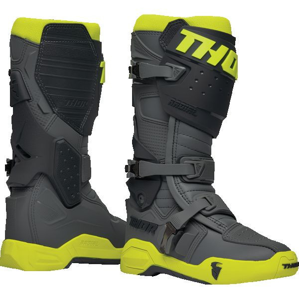 MBS Cizme Motocross/Enduro Thor RADIAL Gri/Verde-Neon 43, Cod Produs: 34102747PE