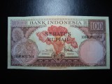 INDONEZIA 100 RUPII 1959 SUPERBA