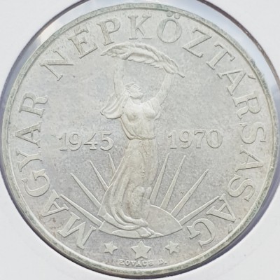 546 Ungaria 100 Forint 1970 25th Anniversary of Liberation km 593 argint foto