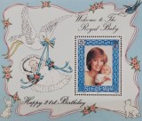 BC597, Isle of Man 1981, lot colita+serie+bloc (colt dreapta sus usor indoit), Lady Diana