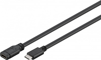 Cablu prelungitor 1m USB Type C 3.1 GENERATION 1 tata-mama 15W 5Gbit/s Goobay foto