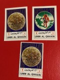 UMM AL QIWAIN, SPACE - 3 VALORI MNH, Nestampilat