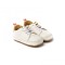 Pantofi Fetite Bibi Afeto Joy Albi cu Siret Elastic 20 EU