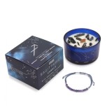 Lumanare Zodia Sagetator cu Cristale si Bratara cu Pietre Pretioase