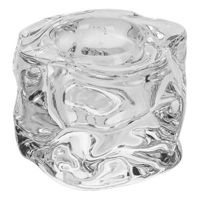 Sfeșnic Decorativ, Sticlă, Formă Trandafir, Transparent, 5x5x4cm foto