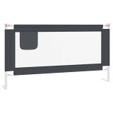 Cumpara ieftin Balustrada de protectie pat copii, gri inchis, 160x25 cm textil