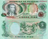 FILIPINE 5 pesos P-160d UNC!!!