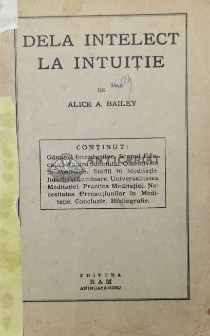 De la intelect la intuitie (1940) - 1940 - Alice Bailey (Z141)