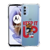 Husa antisoc pentru motorola moto g71 5g, airbag pro, clear, keep it up