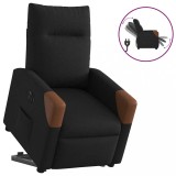 Cumpara ieftin Fotoliu electric rabatabil cu ridicare, negru, textil