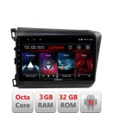 Navigatie Honda Civic 2012-2015 D-132 Octa Core cu Android Radio Bluetooth Internet GPS WIFI DSP 3+32 GB 4G KIT LENOVO LITE CarStore Technology