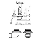 Bec Far Hb3 12V P20d 65W (Blister) Vision Philips 95233 9005PRB1